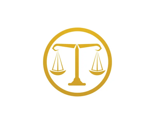 Juiz Advogado Logotipo Símbolos Modelo —  Vetores de Stock