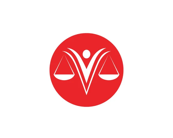 Justicia Abogado Logotipo Símbolos Plantilla Iconos — Archivo Imágenes Vectoriales