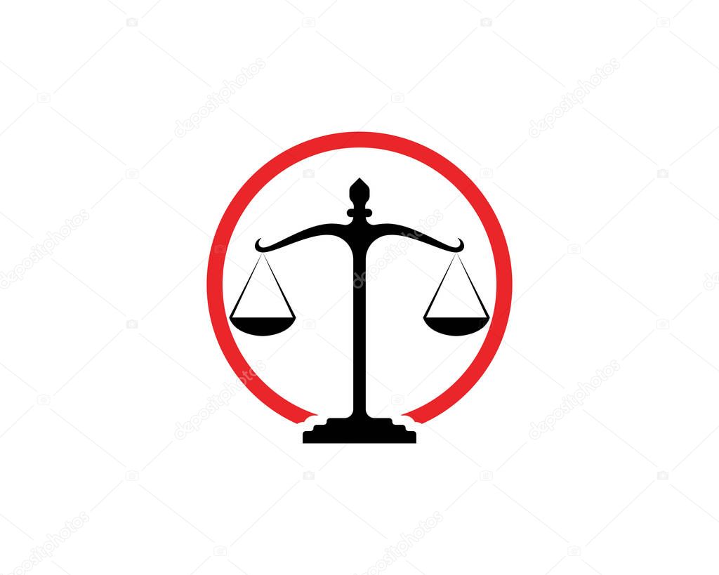 Justice lawyer logo and symbols template