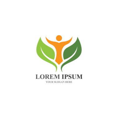 Yeşil ağaç yaprağı ekolojisi logoları
