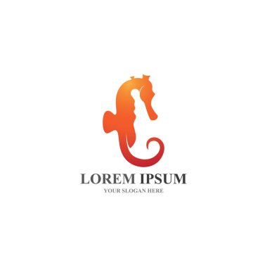Deniz atı logosu ve sembol simgesi vektörleri