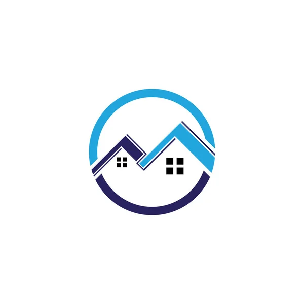 Fastigheter byggnad hem logotyp och symbol vektor — Stock vektor