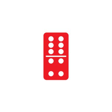 kırmızı domino taşı vektör sembolü 