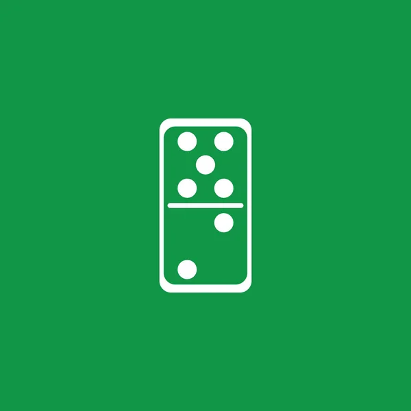 Carte dominos blanc en vert modèle de symbole vectoriel de base — Image vectorielle