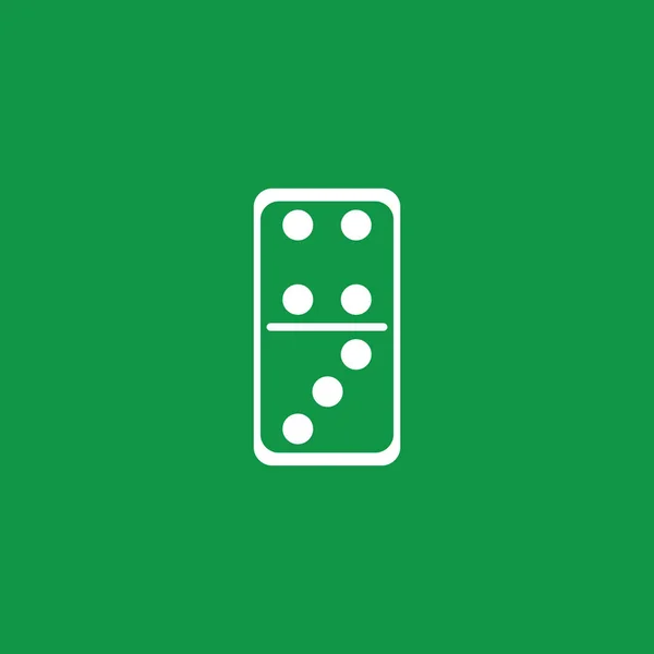 Carte dominos blanc en vert modèle de symbole vectoriel de base — Image vectorielle