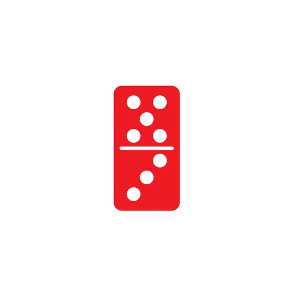 Röd dominobricka vektor symbol — Stock vektor