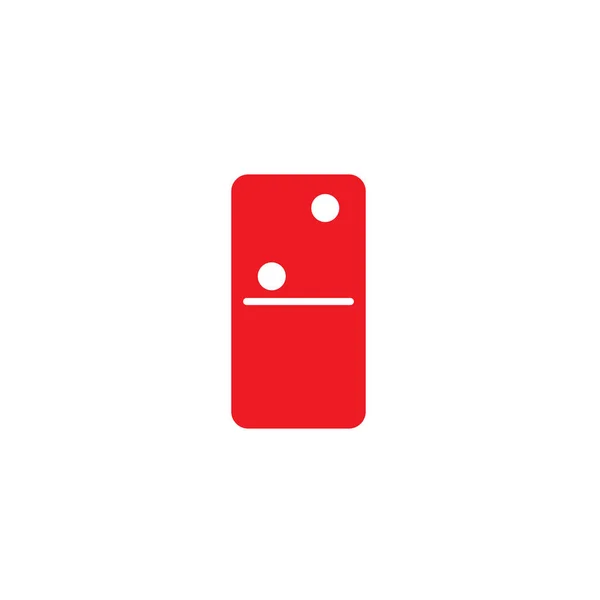 Piros dominó vektor szimbólum — Stock Vector