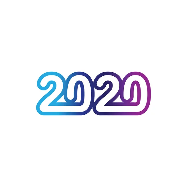 Logo grafico 2020 nuovo anno — Vettoriale Stock