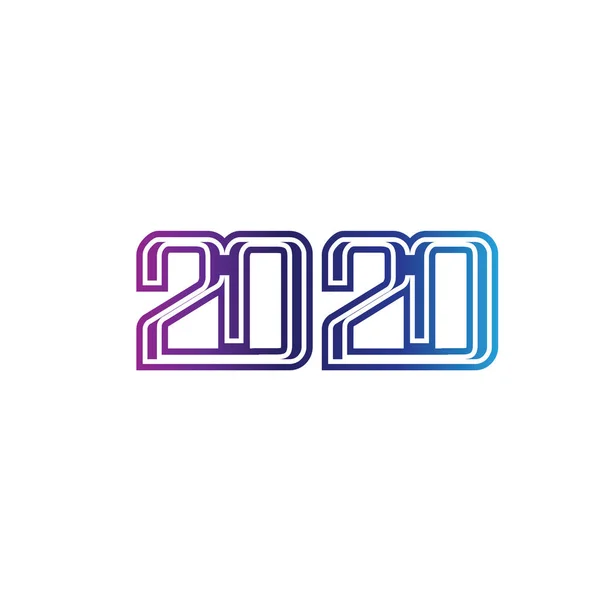 Logo Gráficos 2020 Año Nuevo — Archivo Imágenes Vectoriales