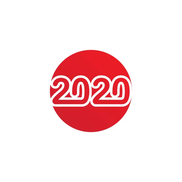 Logo Gráficos 2020 Año Nuevo — Archivo Imágenes Vectoriales