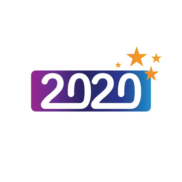 2020 logó grafika új év — Stock Vector