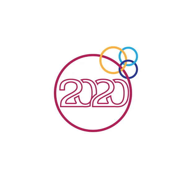2020 Логотип Графіка Новий рік — стоковий вектор