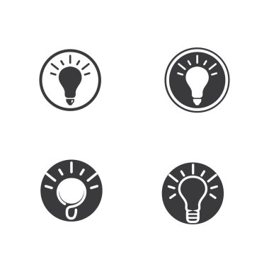 Ampul neon lamba logosu ve sembol