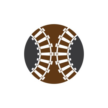 Tren izleri vektör ikon tasarım şablonu