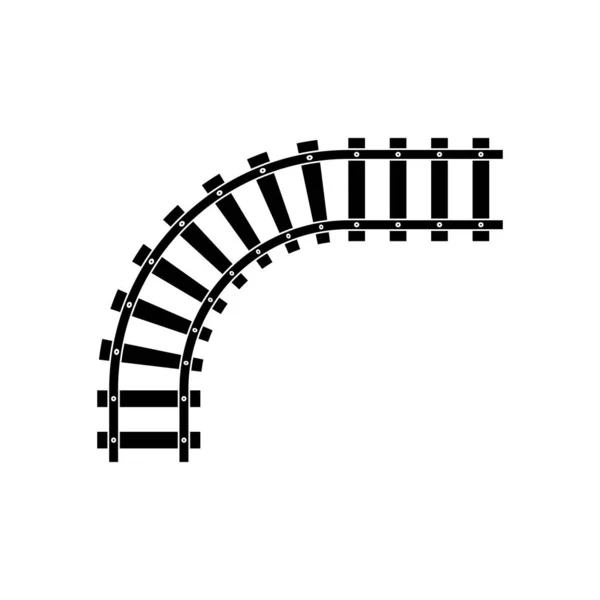 Eisenbahngleise Vektor-Icon-Design-Vorlage — Stockvektor