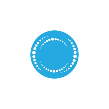 Yarım ton daire vektör illüstrasyonunu noktalar 