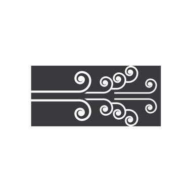 Rüzgâr vektör simgesi tasarımı çizimi 