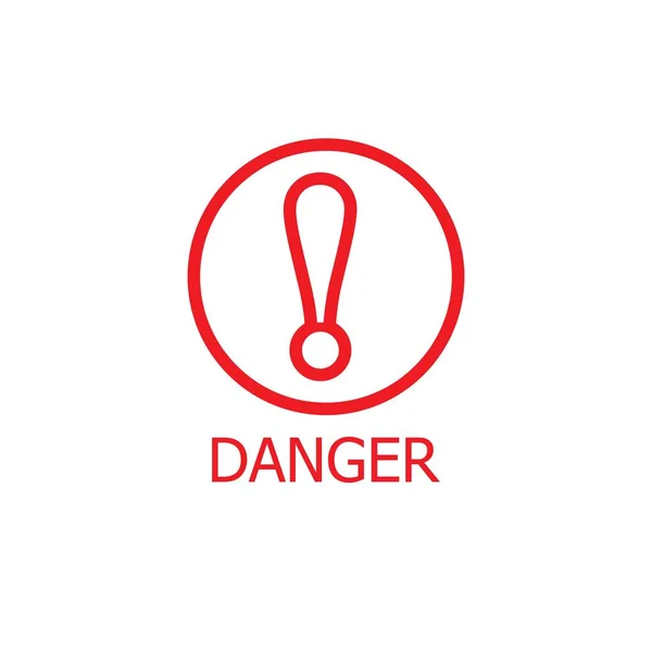 Warnung Gefahrenvektor Symbol Illustration Design — Stockvektor