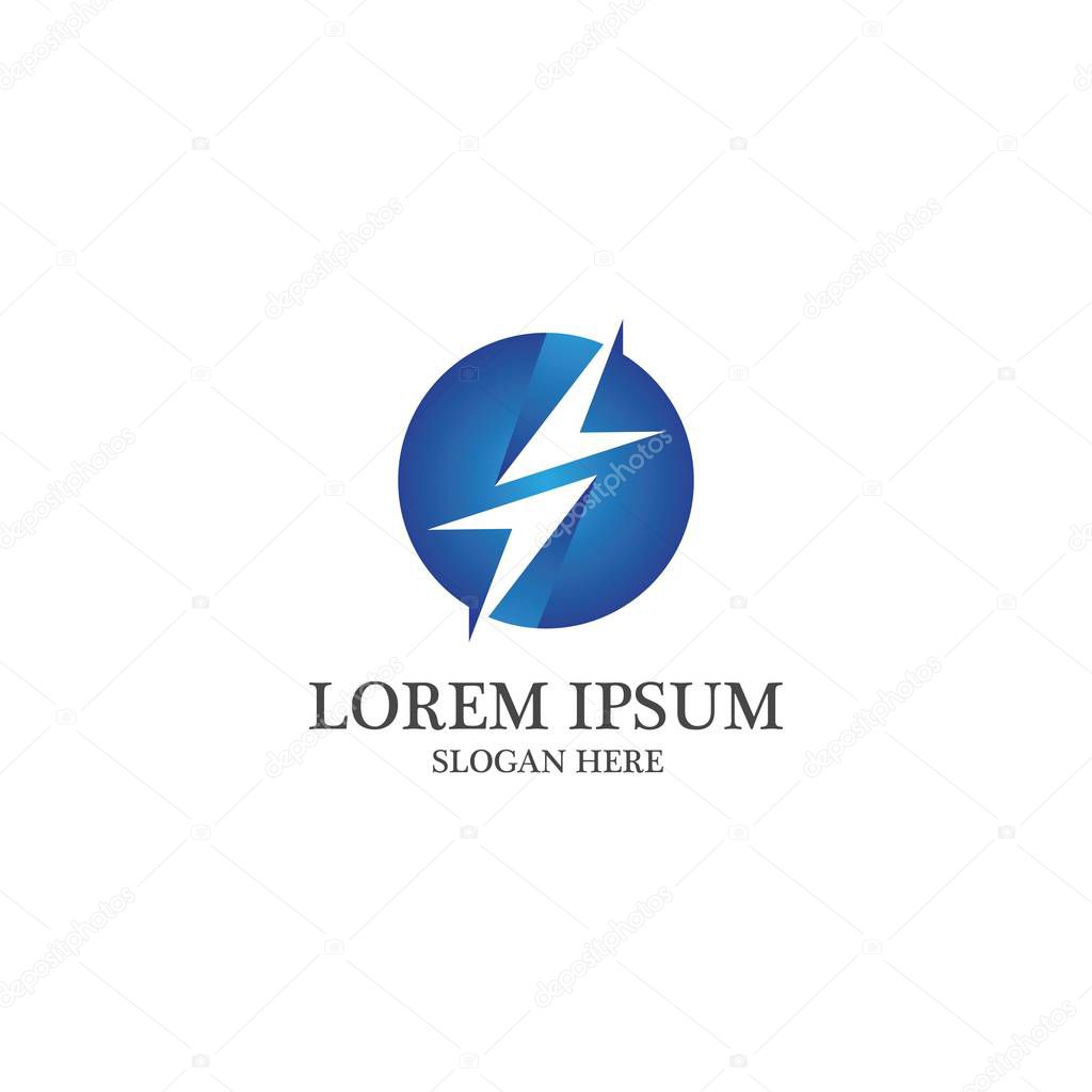 Lightning bolt flash thunderbolt icons vectors