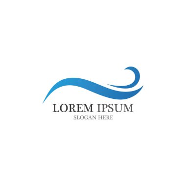 Su dalgası beach logo vektör