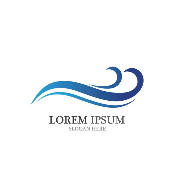 Su dalgası beach logo vektör