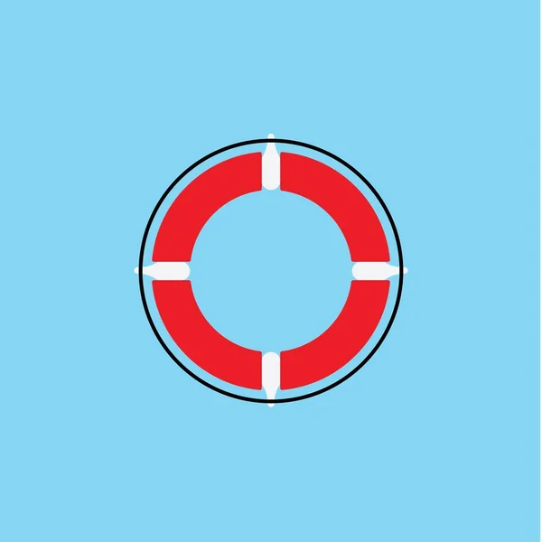 Lifebuoy logo icon vector ilustration — Stock Vector