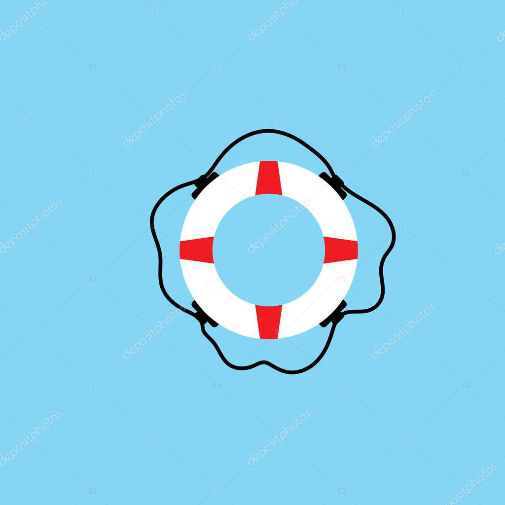 Lifebuoy logo icon vector ilustration template