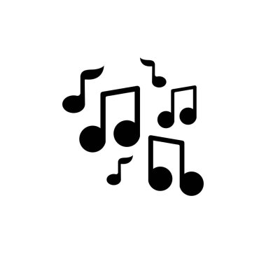Müzik Notası Simge Vektörü illüstrasyon tasarımı