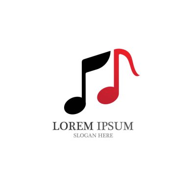 Müzik Notası Simge Vektörü illüstrasyon tasarımı