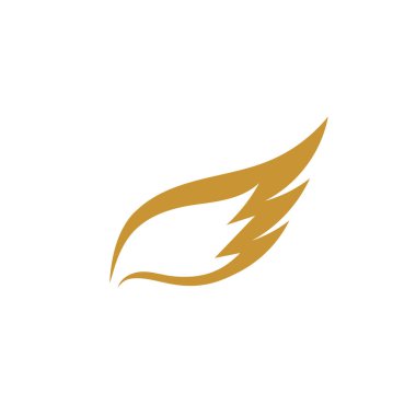 Kuş kanadı güvercin logo şablonu vektörü