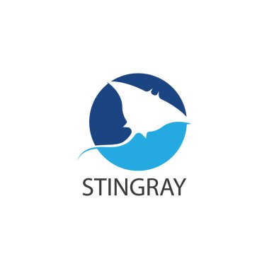 Stingray logo ilüstrasyon vektörü düz tasarım