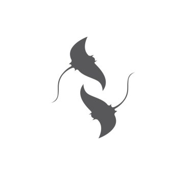 Stingray logo ilüstrasyon vektörü düz tasarım