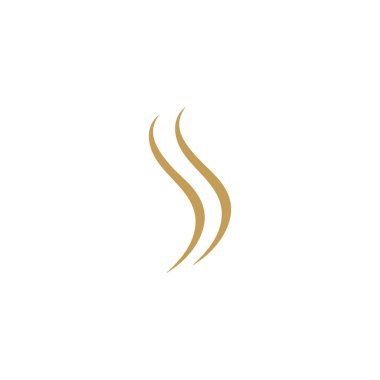 Saç dalga logosu vektör simgesi