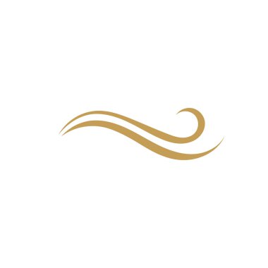 Saç dalga logosu vektör simgesi