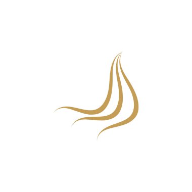 Saç dalga logosu vektör simgesi