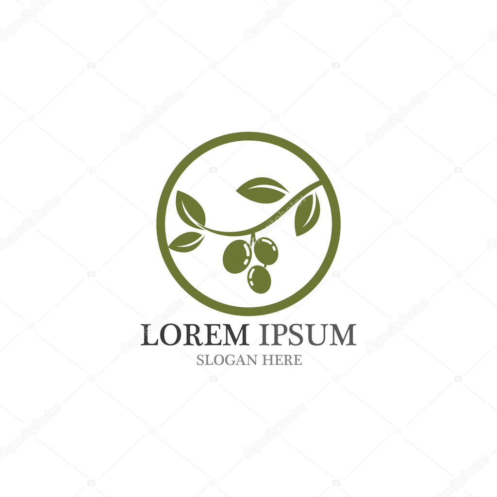 Olive logo vector design template