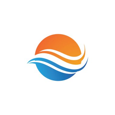 Su dalgası simge vektörü