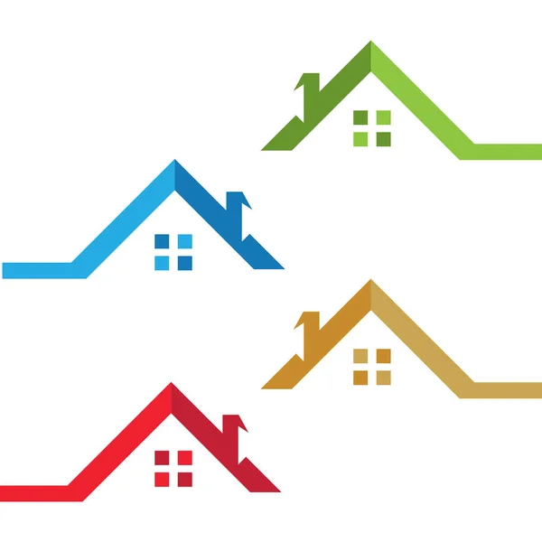 Logotipo inmobiliario, inmobiliario y de construcción — Archivo Imágenes Vectoriales