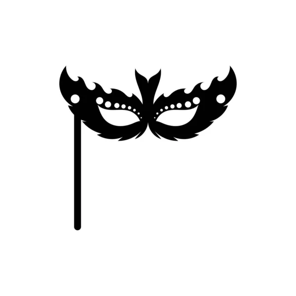 Maschera Maschera di Carnevale Icona e simbolo logo — Vettoriale Stock