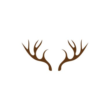 Geyik boynuzu ilüstrasyon logo vektörü