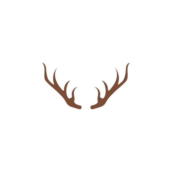 Ciervo cuerno ilustración logo vector — Archivo Imágenes Vectoriales