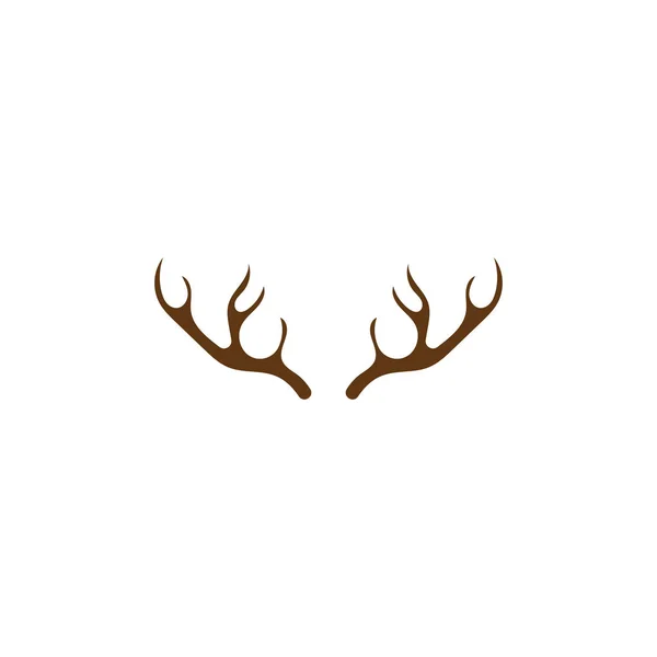 Deer antler ilustration logo vector — Stock Vector