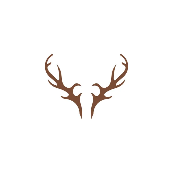 Deer antler ilustration logo vector — Stock Vector