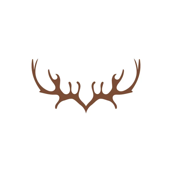 Deer antler ilustration logo vector — Stock Vector