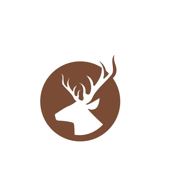 Deer antler ilustration logo vector — Stock Vector