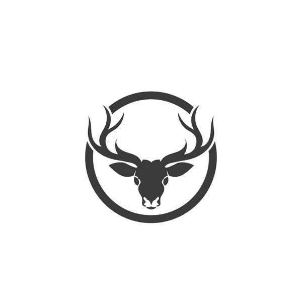 Deer antler ilustration logo vector — Stock Vector