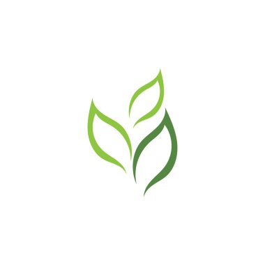 Yeşil yapraklı ekoloji doğa element vektörü 