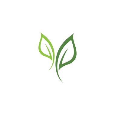 Yeşil yapraklı ekoloji doğa element vektörü 