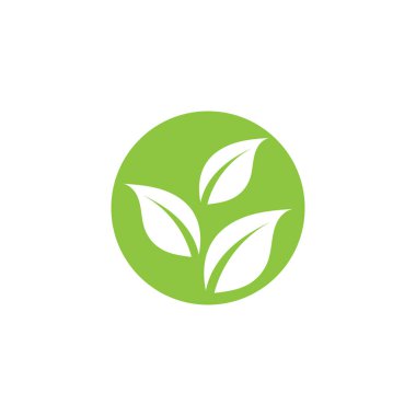 Yeşil yapraklı ekoloji doğa element vektörü 