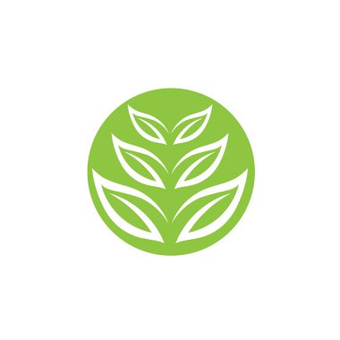 Yeşil yapraklı ekoloji doğa element vektörü 